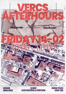 Beeld affiche Vercs Afterhours Party op vrijdag 14 februari om 20u